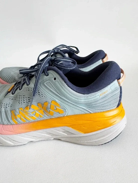 Hoka One One Bondi 7 Running Shoe US 9 Low Lace Up Athletic Sporty Athleisure - Picture 6 of 10
